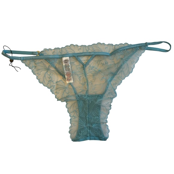 Bluebella- Alula Briefs XXXL light-blue sheer flowers mesh lace trim - Picture 8 of 12